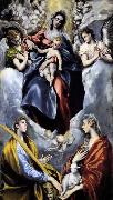 GRECO, El The Virgin and Child with St Martina and St Agnes Sweden oil painting artist